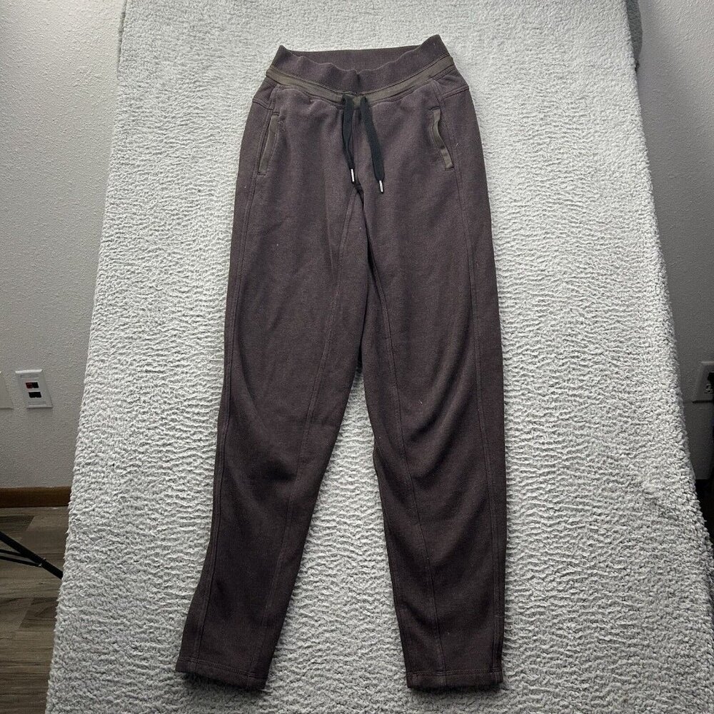 Lululemon Joggers Sweatpants Womens Deep Maroon Plum Size 4 Athletic Comfort